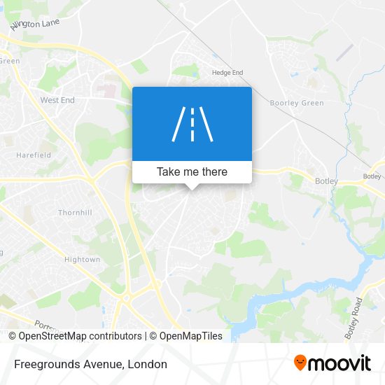Freegrounds Avenue map