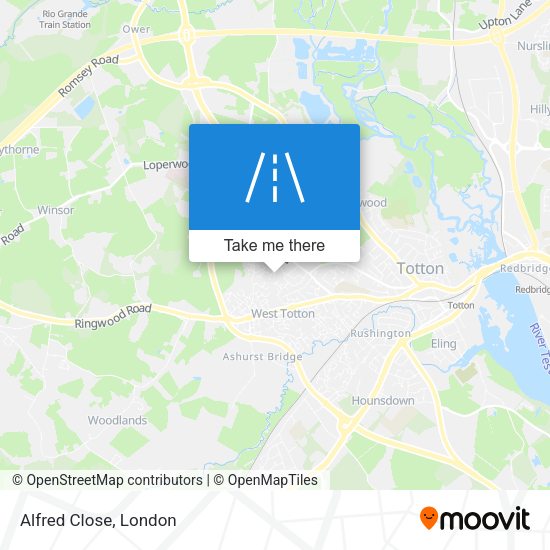 Alfred Close map