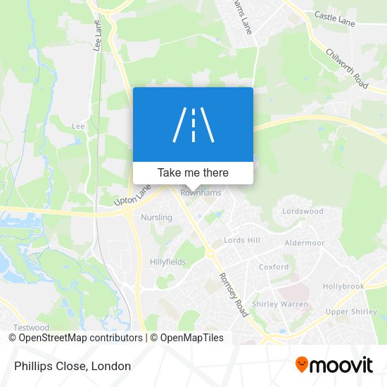 Phillips Close map
