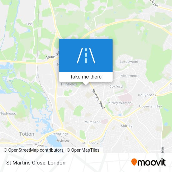 St Martins Close map