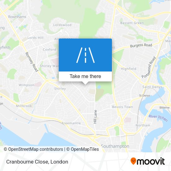 Cranbourne Close map