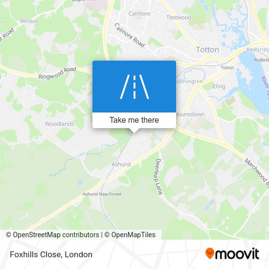 Foxhills Close map
