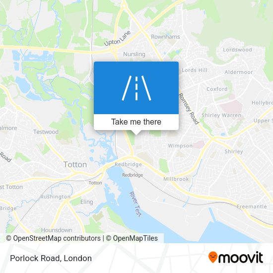 Porlock Road map
