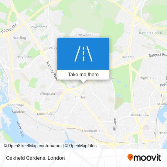 Oakfield Gardens map