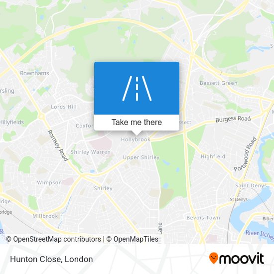Hunton Close map