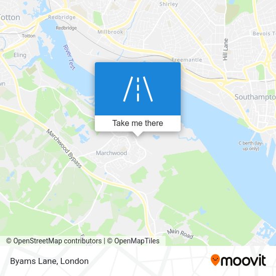 Byams Lane map