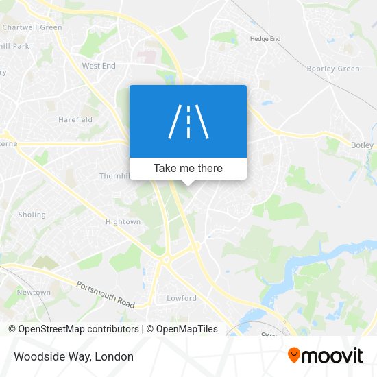 Woodside Way map