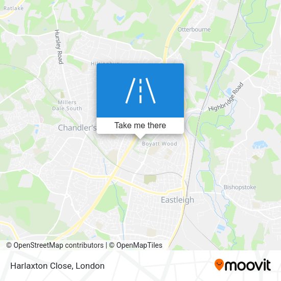 Harlaxton Close map