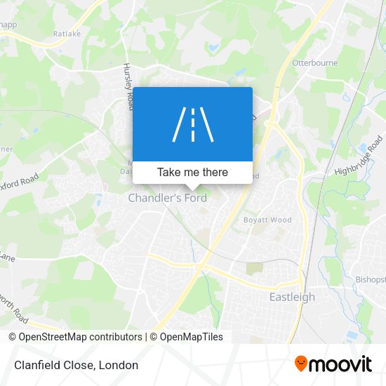 Clanfield Close map