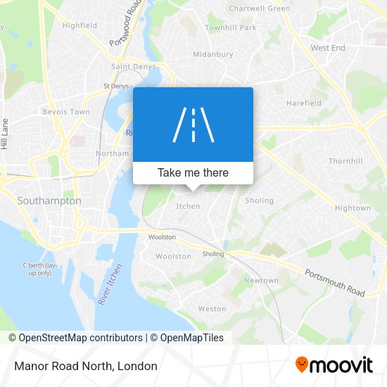 Manor Road North map