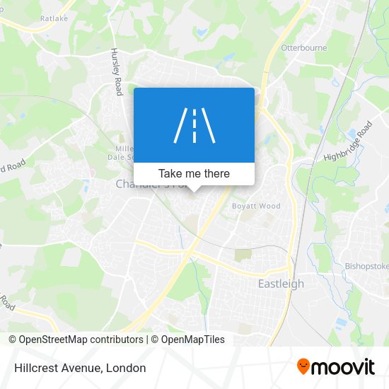 Hillcrest Avenue map