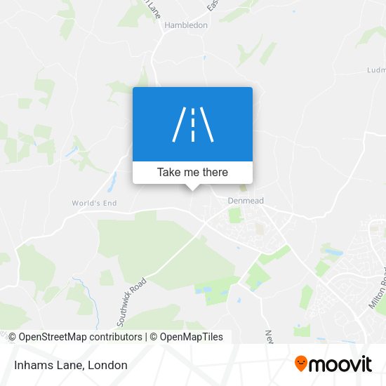 Inhams Lane map