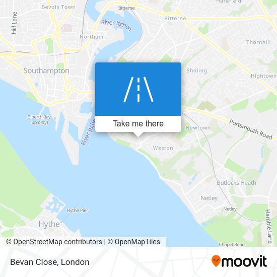 Bevan Close map