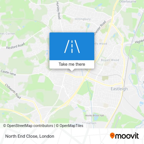 North End Close map