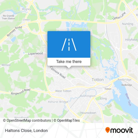 Haltons Close map