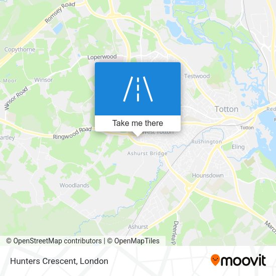 Hunters Crescent map