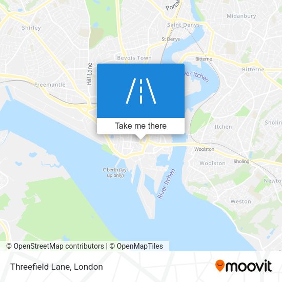 Threefield Lane map