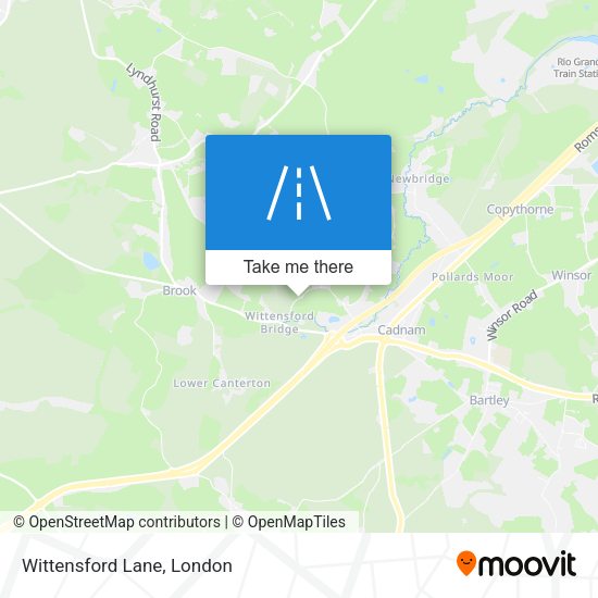 Wittensford Lane map