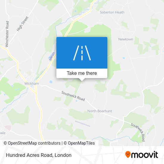 Hundred Acres Road map