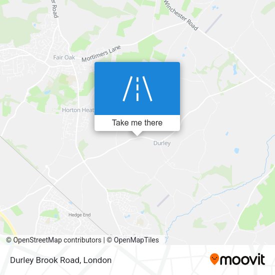 Durley Brook Road map