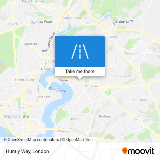 Huntly Way map