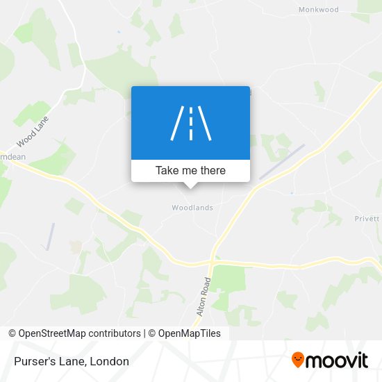 Purser's Lane map