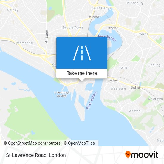 St Lawrence Road map