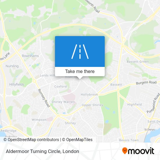 Aldermoor Turning Circle map