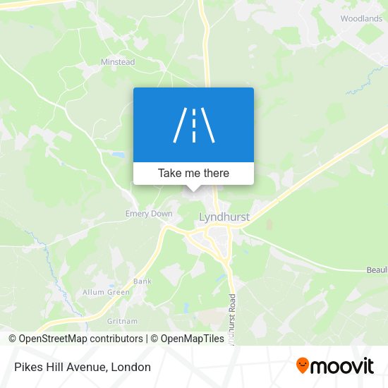 Pikes Hill Avenue map