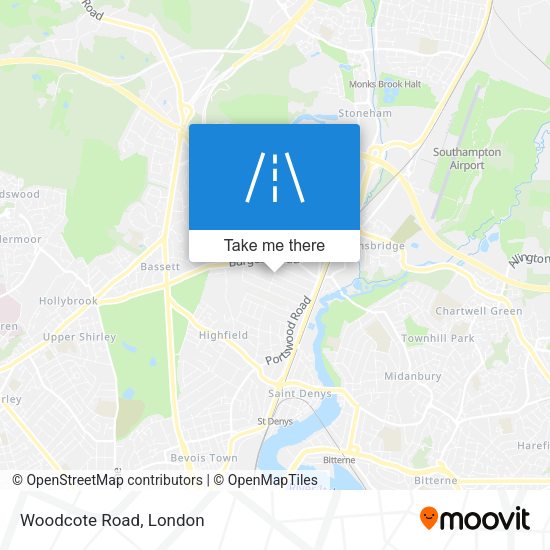 Woodcote Road map