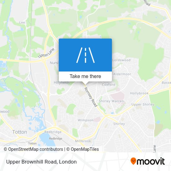 Upper Brownhill Road map