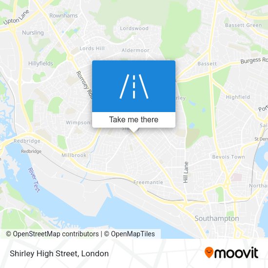 Shirley High Street map
