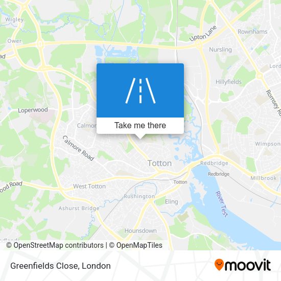 Greenfields Close map