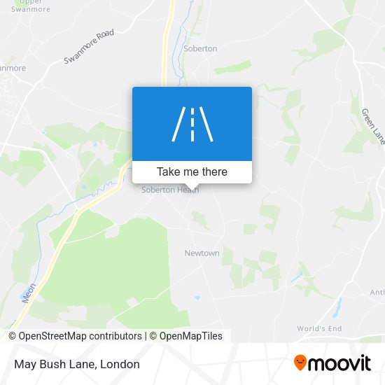 May Bush Lane map