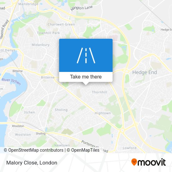 Malory Close map