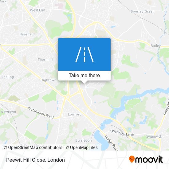 Peewit Hill Close map