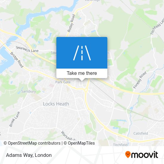 Adams Way map