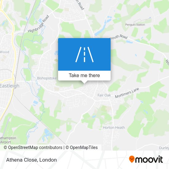 Athena Close map
