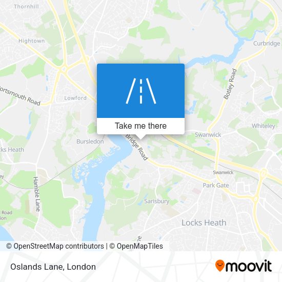 Oslands Lane map