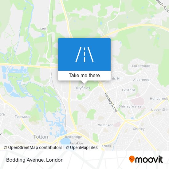 Bodding Avenue map