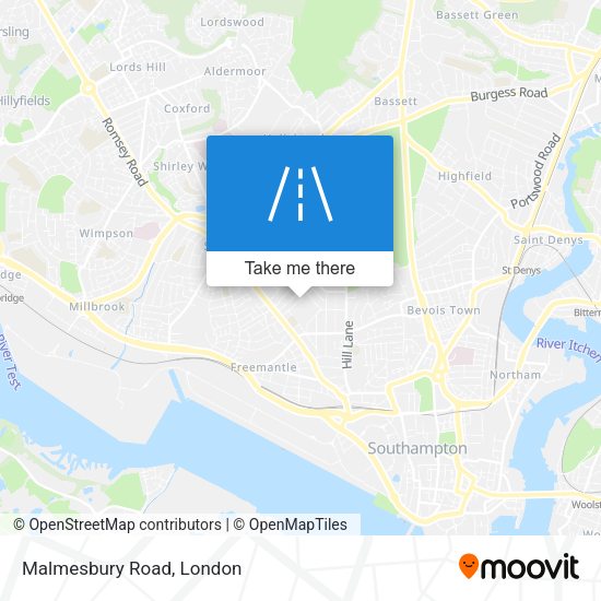 Malmesbury Road map