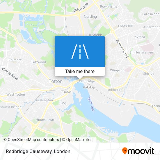 Redbridge Causeway map