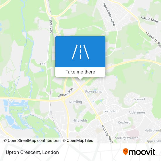Upton Crescent map