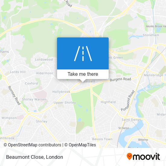 Beaumont Close map