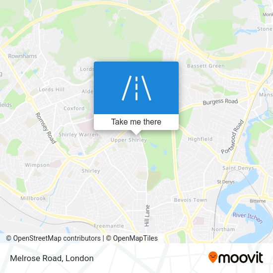 Melrose Road map