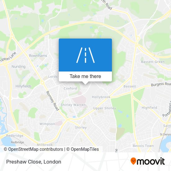 Preshaw Close map