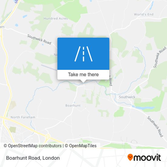 Boarhunt Road map