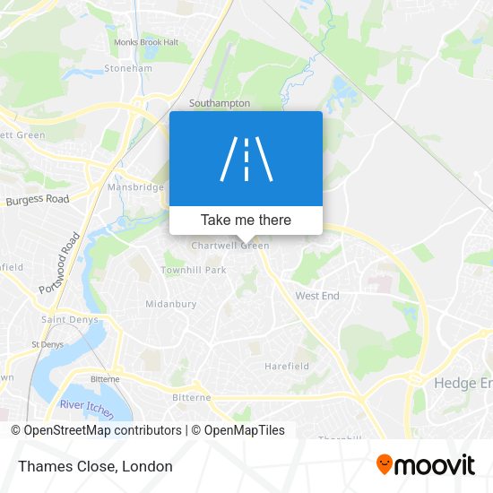 Thames Close map