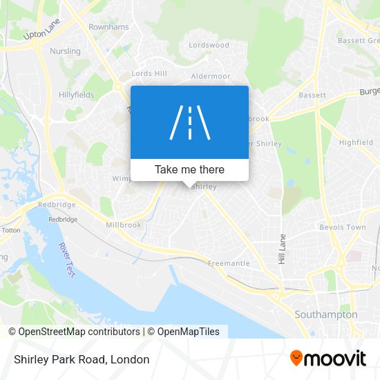 Shirley Park Road map