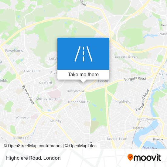 Highclere Road map